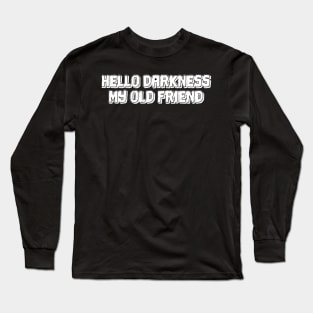 Hello darkness my old friend astrology celestial solar eclipse guitar lake Long Sleeve T-Shirt